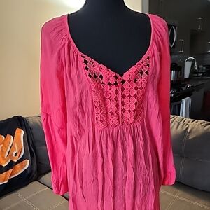 Ladies Plus Size Coral Top